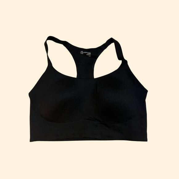 OFFLINE by Aerie Real Me Xtra Hold Up! Racerback Sports Bra, Black, Size L - Picture 1 of 3